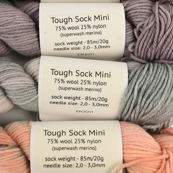 Walk Collection Tough Sock Mini 5 Skeins Wool Blend Mixed Colors - Picture 2 of 3